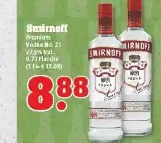 trinkgut Smirnoff Premium Vodka No. 21 Angebot