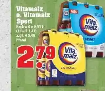 trinkgut Vitamalz Oder Vitamalz Sport 6x0,33L Angebot