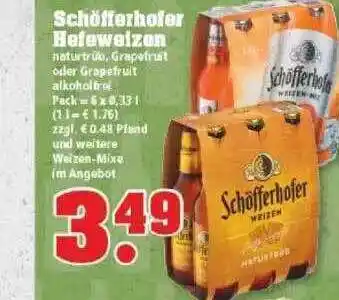 trinkgut Schöfferhofer Hefeweizen 6x0,33L Angebot