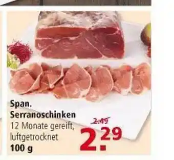 Multi Markt Span. Serranoschinken 100g Angebot