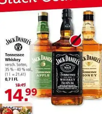 Multi Markt Jack Daniels Tennessee Whiskey 0,7L Angebot