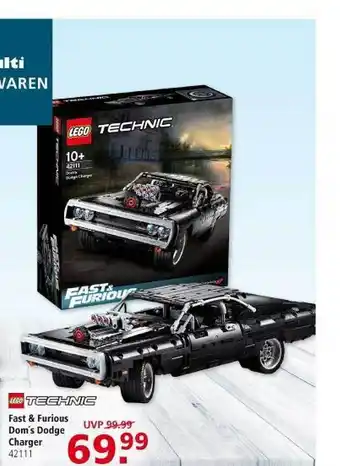 Multi Markt Lego Technic Fast & Furious Dom's Dodge Charger Angebot