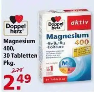 Multi Markt Doppelherz Magnesium 400, 30 Tabletten Angebot