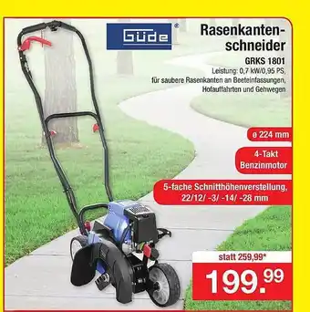 Zimmermann Güde Rasenkantenschneider Grks 1801 Angebot