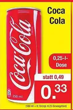 Zimmermann Coca Cola 0,25L Angebot