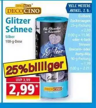 Norma Decocino Glitzer Schnee 100g Angebot