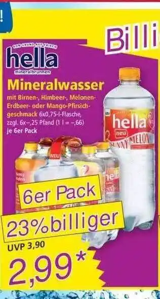 Norma Hella Mineralwasser Angebot