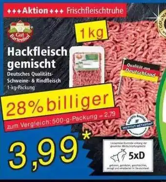 Norma Gut Bartenhof Hackfleisch Gemischt 1kg Angebot