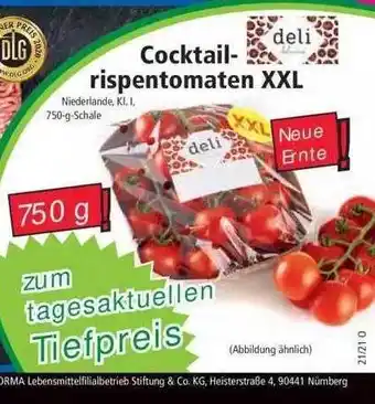 Norma Deli Cocktailrispentomaten XXL 750g Angebot