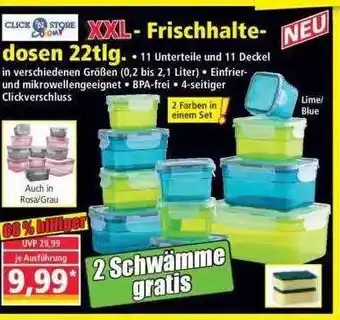 Norma ClickNstore XXL Frischhaltedosen 22tlg Angebot