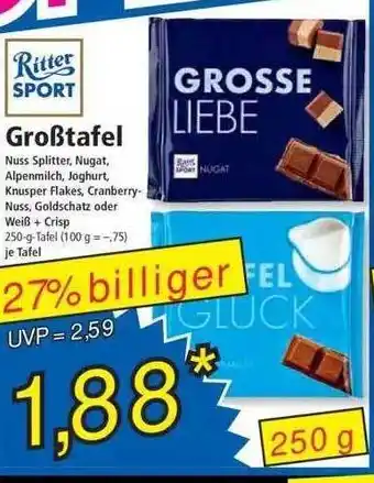 Norma Ritter Sport Großtafel 250g Angebot