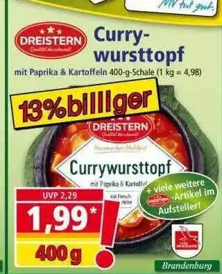 Norma Dreistern Currywursttopf 400g Angebot