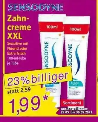 Norma Sensodyne Zahncreme XXL 100ml Angebot