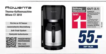 Expert Bening Rowenta Thermo-kaffeemaschine Milano Ct 3818 Angebot