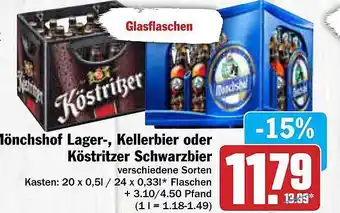 AEZ Mönchshof Lager-, Kellerbier Oder Köstritzer Schwarzbier Angebot