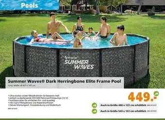 Globus Baumarkt Summer Waves Dark Herringbone Elite Frame Pool Angebot