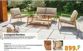 Globus Baumarkt Loungeset Bambus Angebot