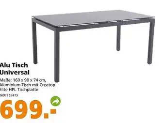 Globus Baumarkt Alu Tisch Universal Angebot