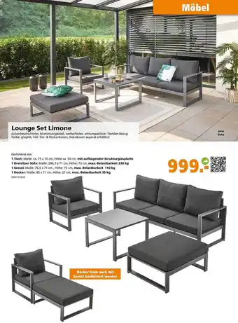 Globus Baumarkt Lounge Set Limone Angebot