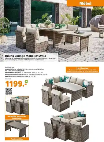 Globus Baumarkt Dining Lounge Möbelset Avila Angebot