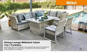 Globus Baumarkt Dining Lounge Möbelset Tulum 3in1 Funktion Angebot