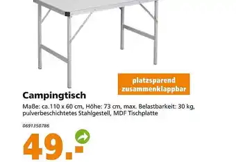 Globus Baumarkt Campingtisch Angebot