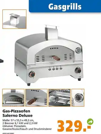 Globus Baumarkt Gas-pizzaofen Salerno Deluxe Angebot