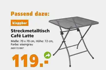 Globus Baumarkt Streckmetalltisch Café Latte Angebot