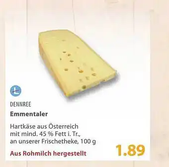 basic Dennree Emmentaler 100g Angebot