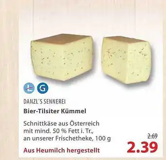 basic Danz'l Sennerei Bier Tilsiter Kümmel 100g Angebot