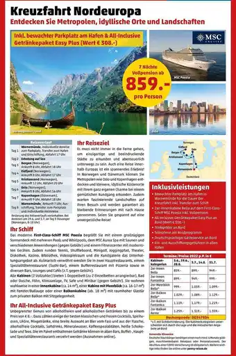 Penny Reisen Kreuzfahrt Nordeuropa Angebot