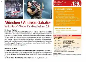 REWE Reisen München - Andreas Gabalier Angebot