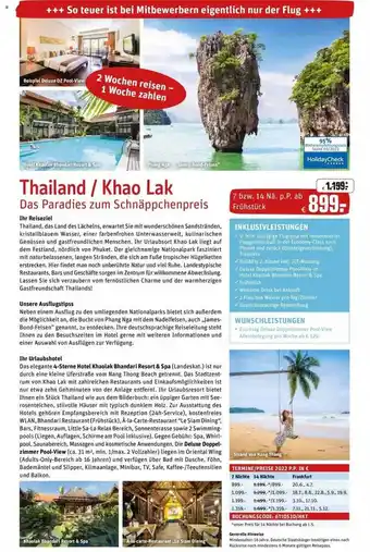 REWE Reisen Thailand - Khao Lak Angebot