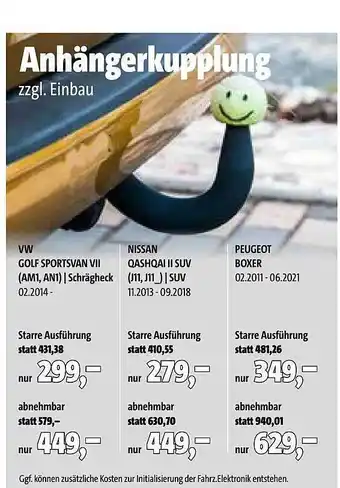 Point S Anhängerkupplung Angebot