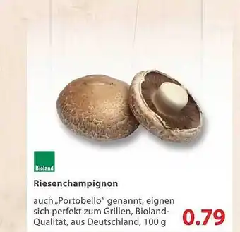 basic Bioland Riesenchampignon 100g Angebot