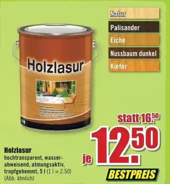 B1 Discount Baumarkt Holzlasur 5L Angebot