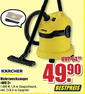 B1 Discount Baumarkt Kärcher Mehrzwecksauger WD 2 Angebot