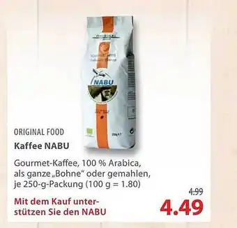 basic Original Food Kaffee Nabu 250g Angebot