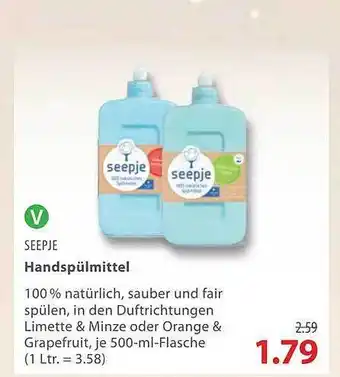 basic Seepje Handspülmittel 500ml Angebot