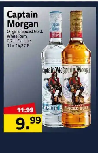 Logo Getränkemarkt Captain Morgan Original Spiced Gols oder White Rum 0,7L Angebot