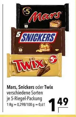 CITTI Markt Mars, Snickers, Twix Angebot