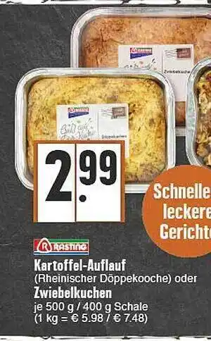 E-Center Rasting Kartoffel-auflauf Oder Zwiebelkuchen Angebot