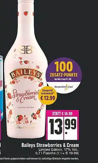 Edeka Baileys Strawberries & Cream Angebot