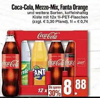 Edeka Coca-cola, Fanta Orange, Mezzo Mix Angebot