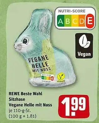 REWE Rewe Beste Wahl Sitzhase Vegane Helle Mit Nuss Angebot