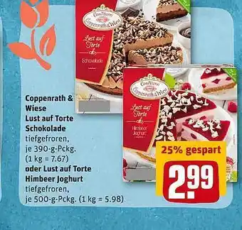 REWE Coppenrath & Wiese Lust Auf Torte Schokolade Oder Lust Auf Torte Himbeer Joghurt Angebot