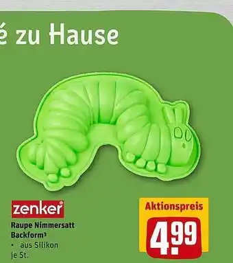 REWE Zenker Raupe Nimmersatt Backform Angebot