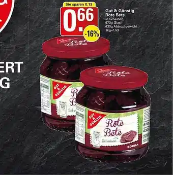 WEZ Gut & Günstig Rote Bete Angebot