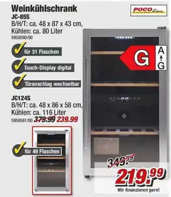 Poco Weinkühlschrank Jc-85s Poco Line Angebot