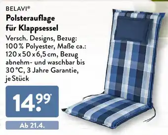 Aldi Süd Belavi Polsterauflage für Klappsessel Angebot